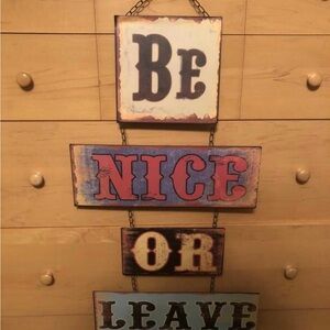 Rustic Multicolor Wall Sign